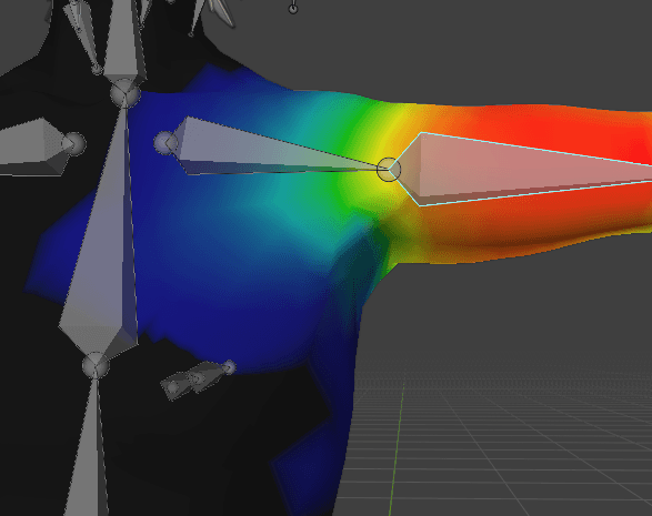 Arm weights on Mino's VTuber model